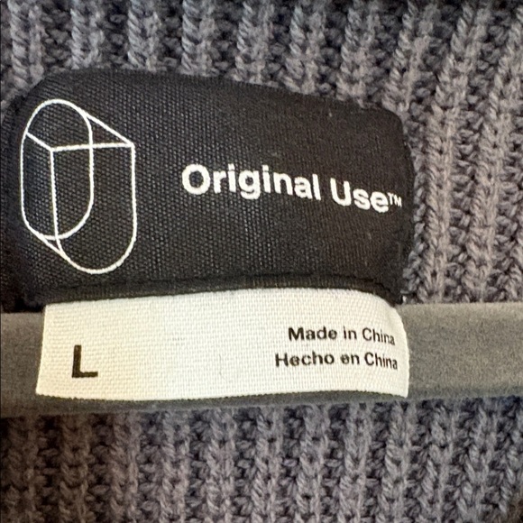 Original Use Charcoal V-Neck Sweater Vest Size L - Picture 3 of 5